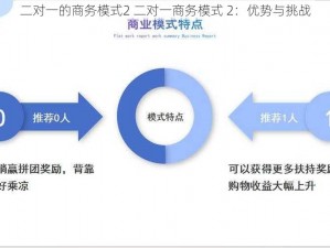 二对一的商务模式2 二对一商务模式 2：优势与挑战