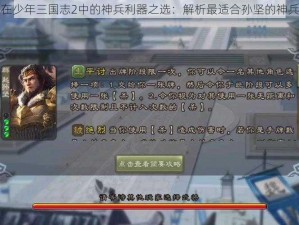 孙坚在少年三国志2中的神兵利器之选：解析最适合孙坚的神兵利器