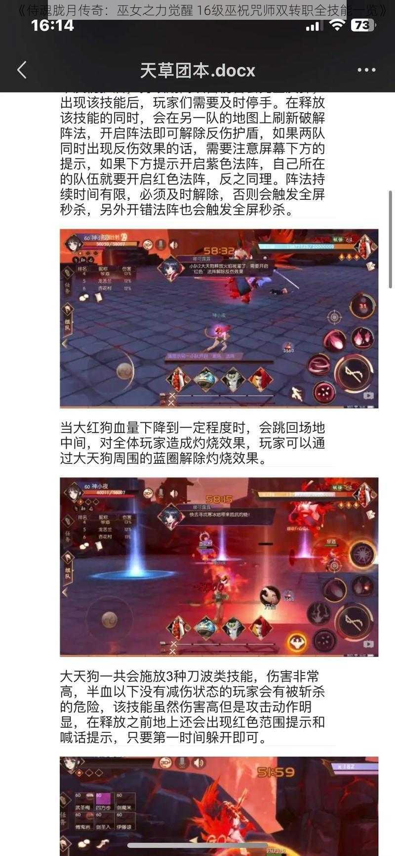 《侍魂胧月传奇:巫女之力觉醒 16级巫祝咒师双转职全技能一览》