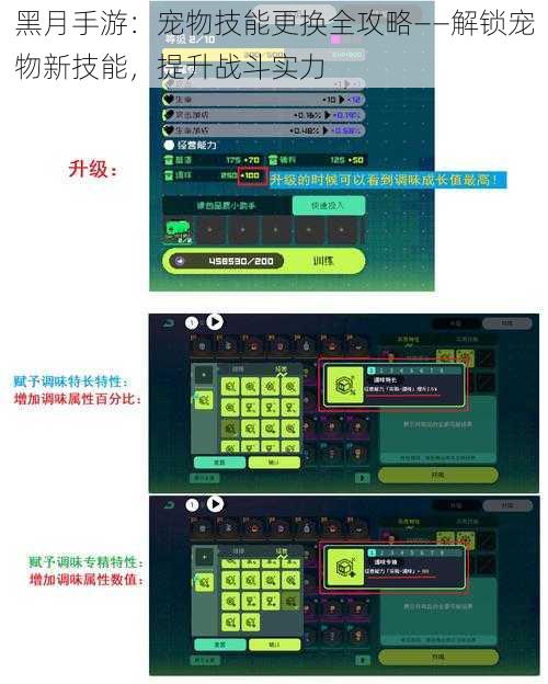黑月手游：宠物技能更换全攻略——解锁宠物新技能，提升战斗实力