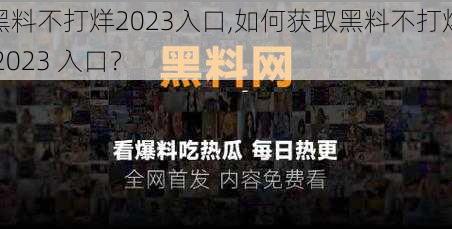 黑料不打烊2023入口,如何获取黑料不打烊 2023 入口？