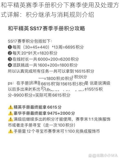 和平精英赛季手册积分下赛季使用及处理方式详解：积分继承与消耗规则介绍