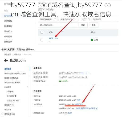 by59777·coon域名查询,by59777·coon 域名查询工具，快速获取域名信息