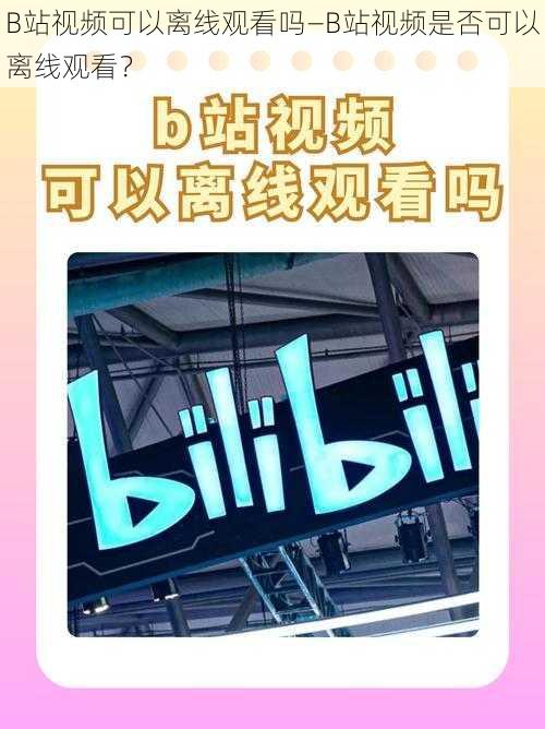 B站视频可以离线观看吗—B站视频是否可以离线观看？