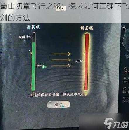 蜀山初章飞行之秘：探求如何正确下飞剑的方法