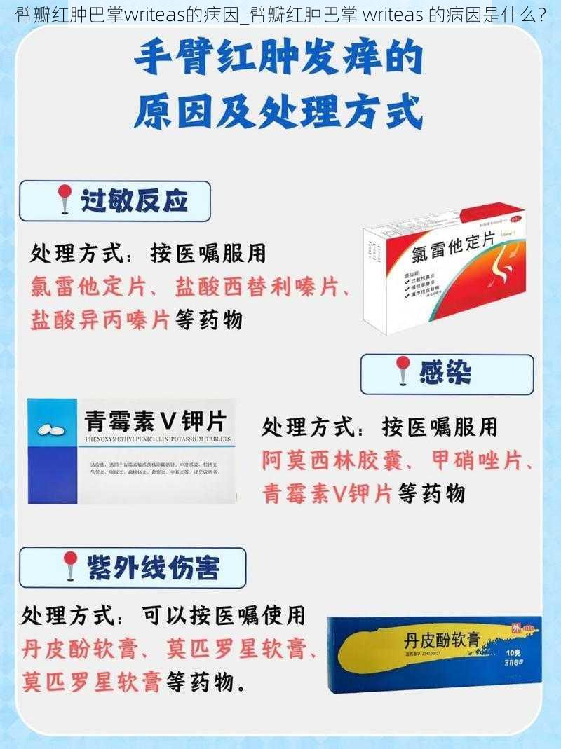 臂瓣红肿巴掌writeas的病因_臂瓣红肿巴掌 writeas 的病因是什么？