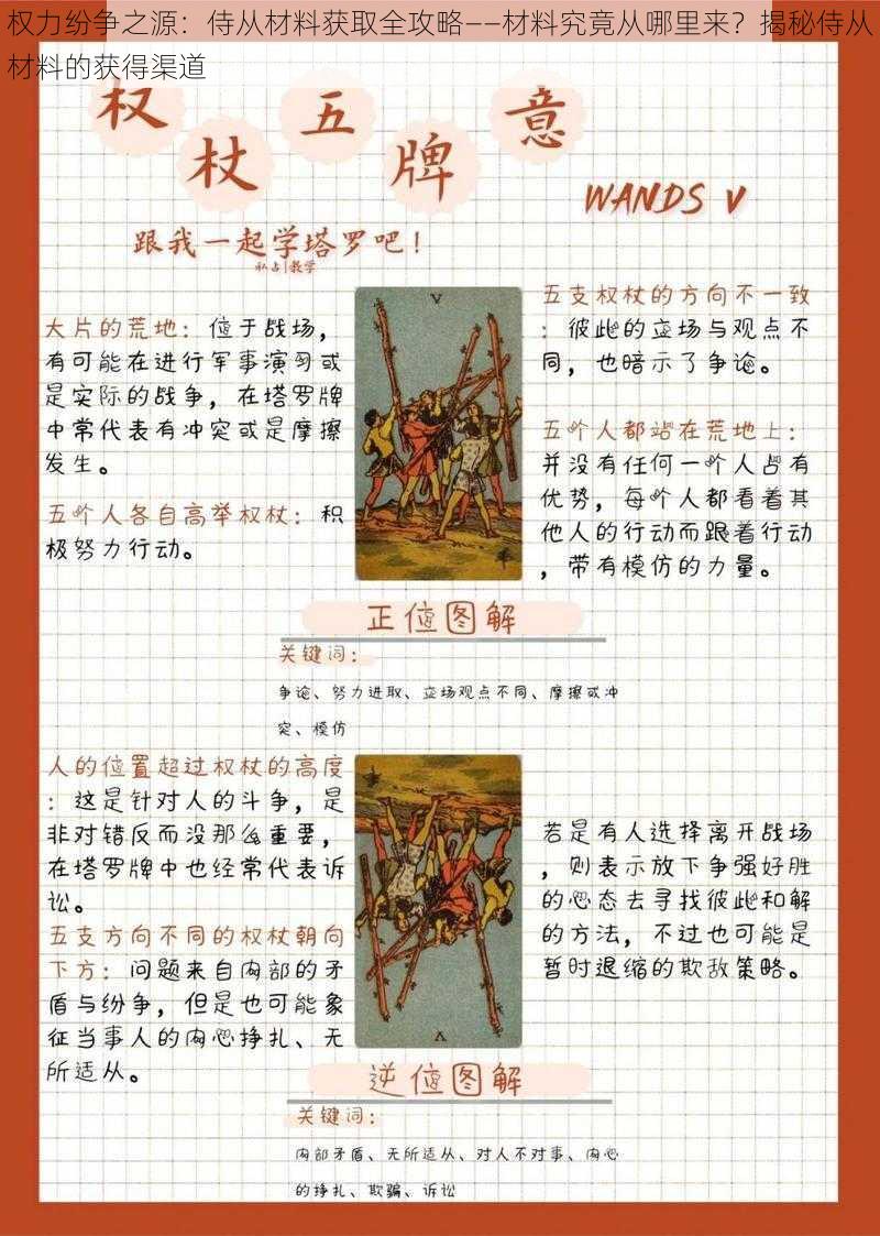 权力纷争之源：侍从材料获取全攻略——材料究竟从哪里来？揭秘侍从材料的获得渠道