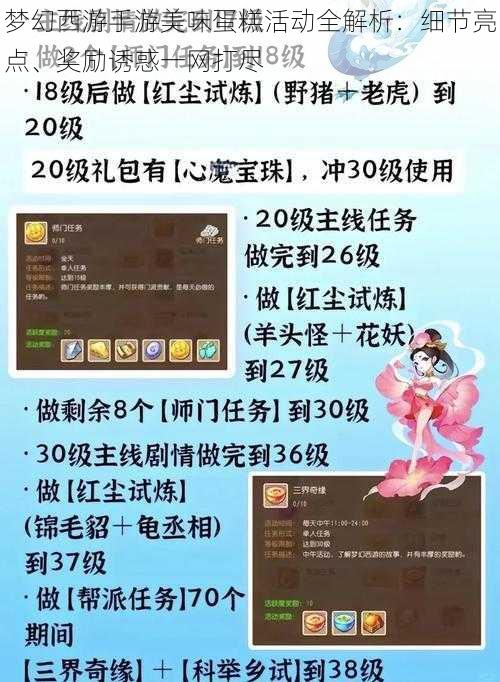 梦幻西游手游美味蛋糕活动全解析：细节亮点、奖励诱惑一网打尽