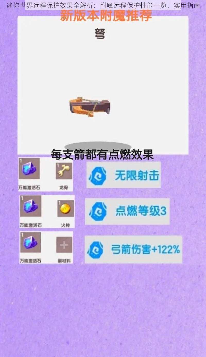 迷你世界远程保护效果全解析：附魔远程保护性能一览，实用指南