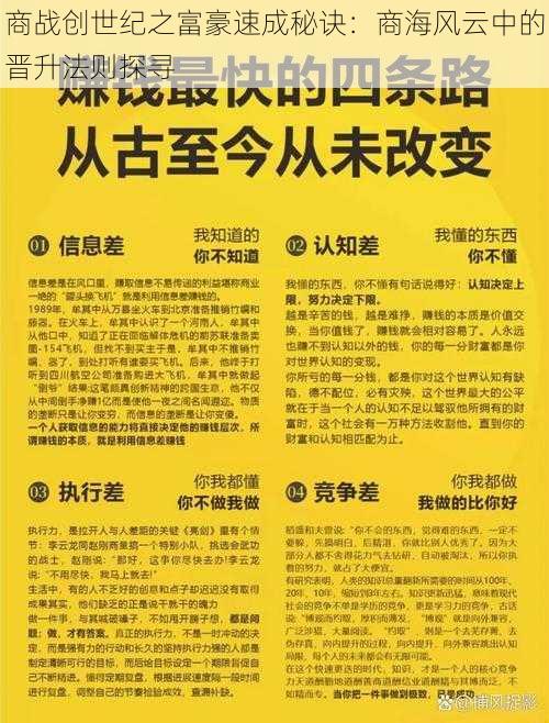 商战创世纪之富豪速成秘诀：商海风云中的晋升法则探寻