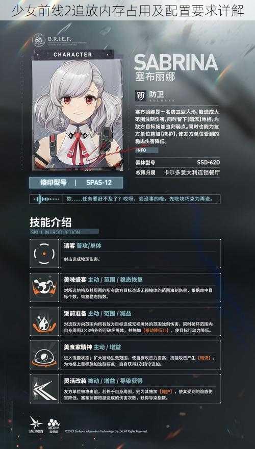 少女前线2追放内存占用及配置要求详解