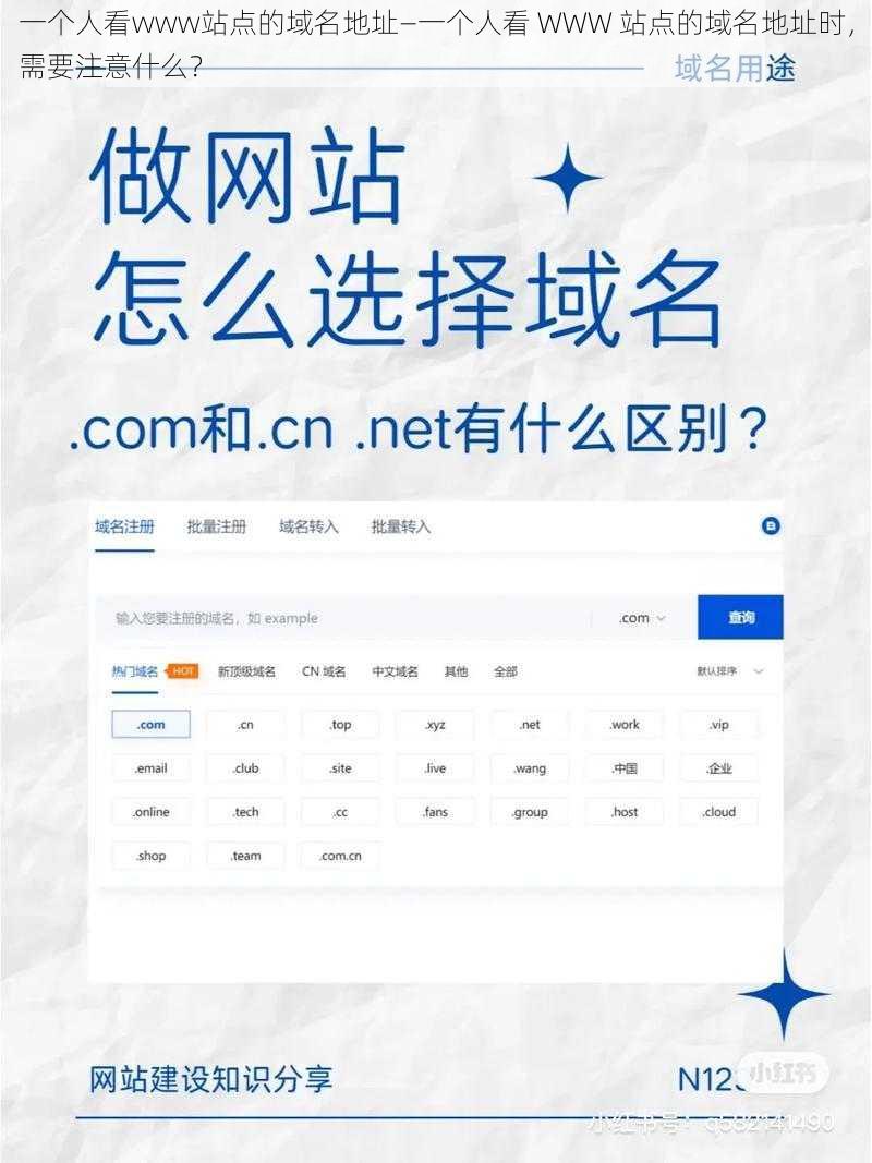 一个人看www站点的域名地址—一个人看 WWW 站点的域名地址时，需要注意什么？
