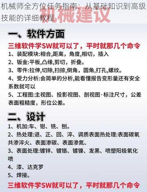 机械师全方位任务指南：从基础知识到高级技能的详细教程